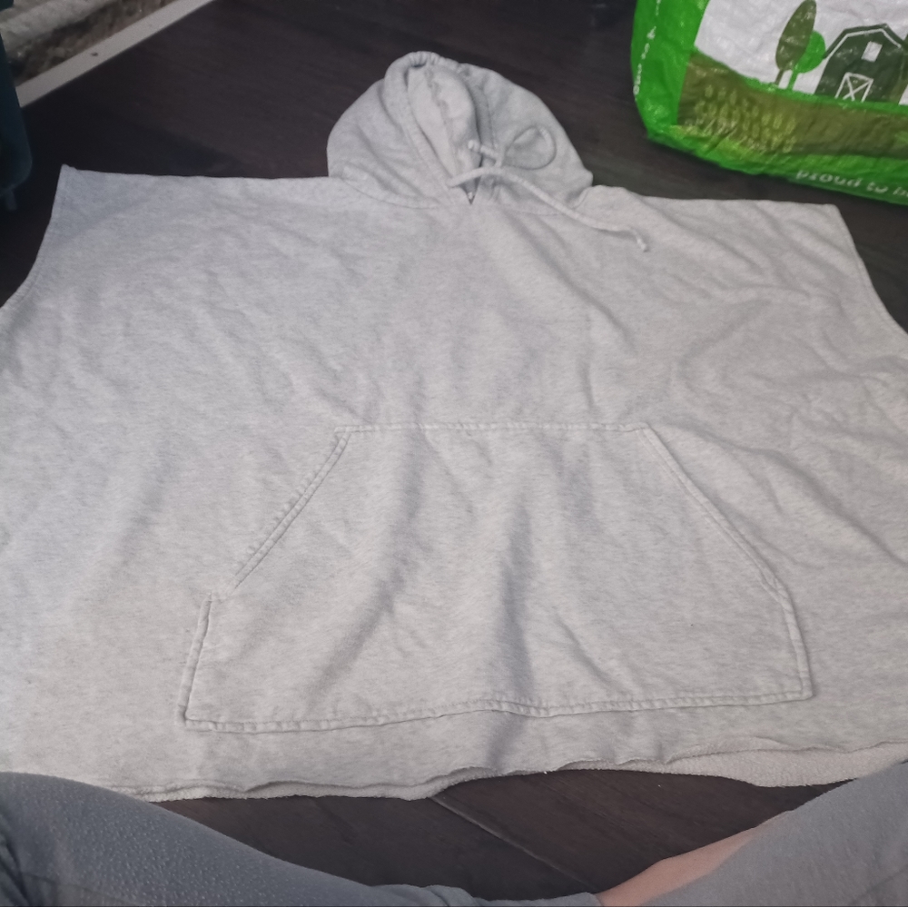 American Eagle sweatshirt cape.